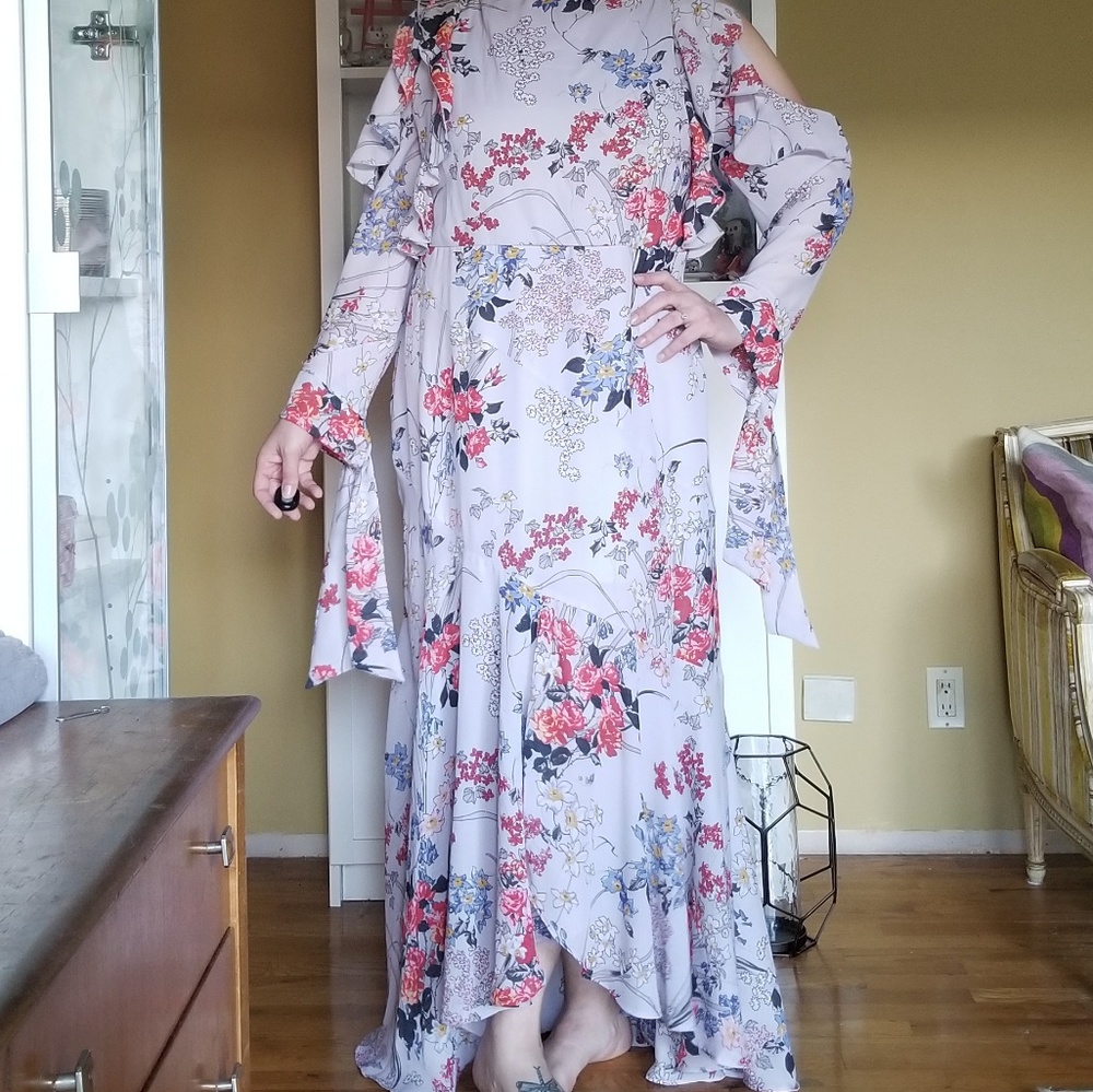 Asos Cold Shoulder Maxi Dress